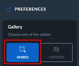 embed button