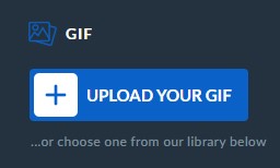 upload your gif button