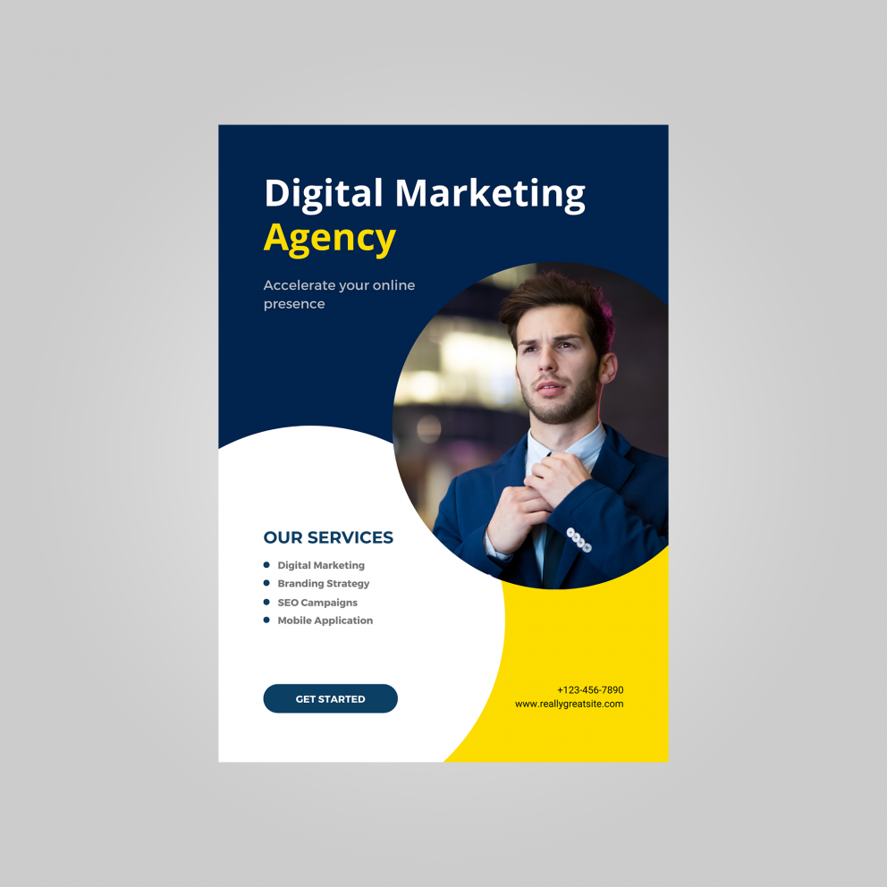 digital marketing agency flyer template