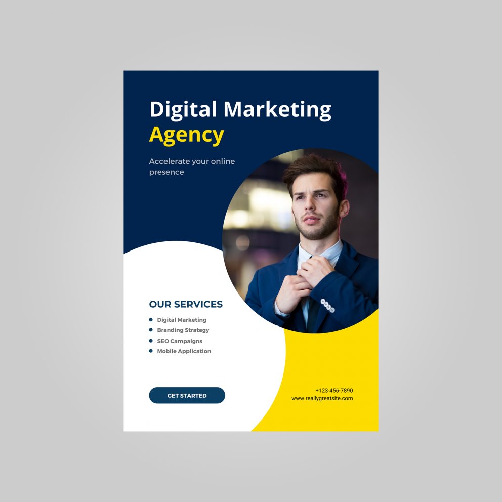 digitale marketing agentur Flyer Vorlage