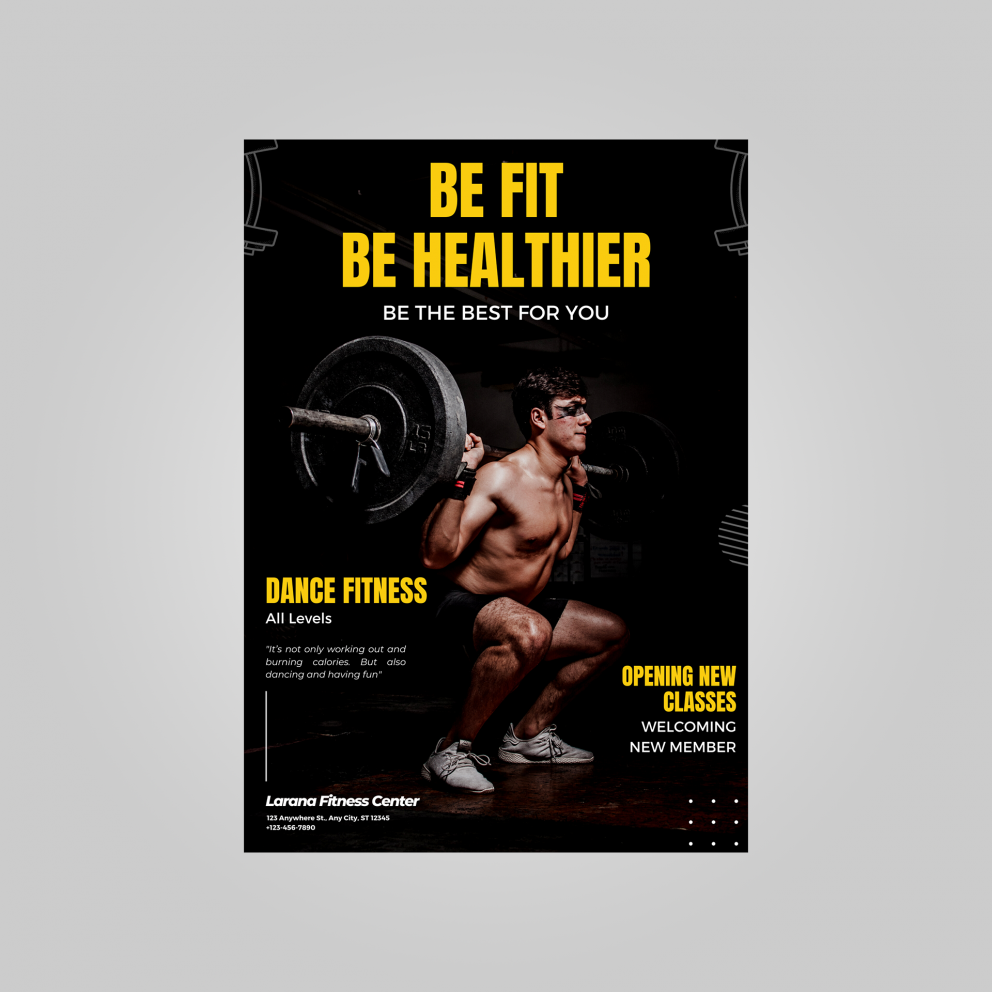 plantilla de folleto de fitness