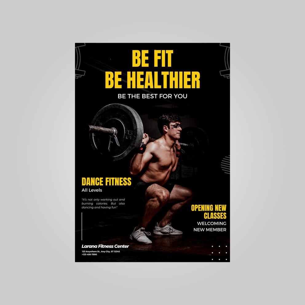 fitness flyer vorlage