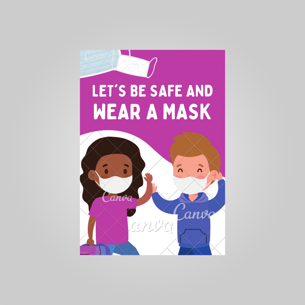 wear a mask flyer template