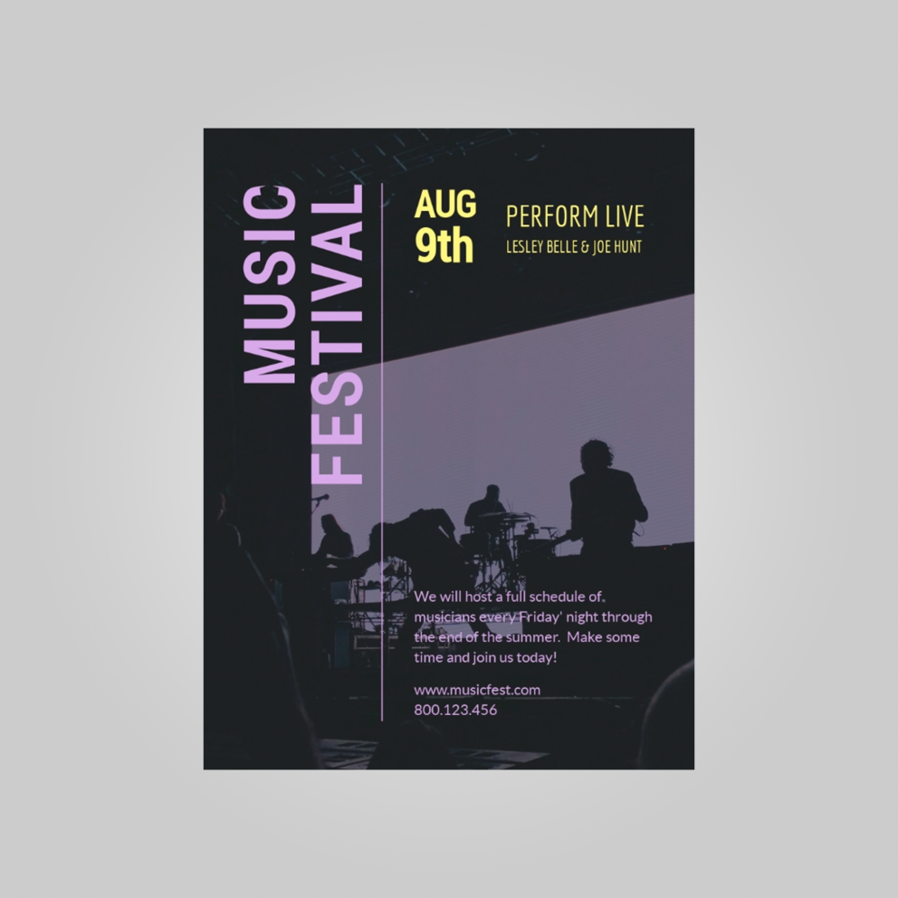 music festival flyer template