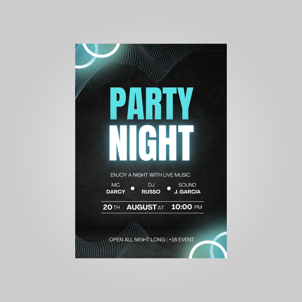 party nacht Flyer Vorlage