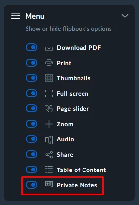 private notes switch