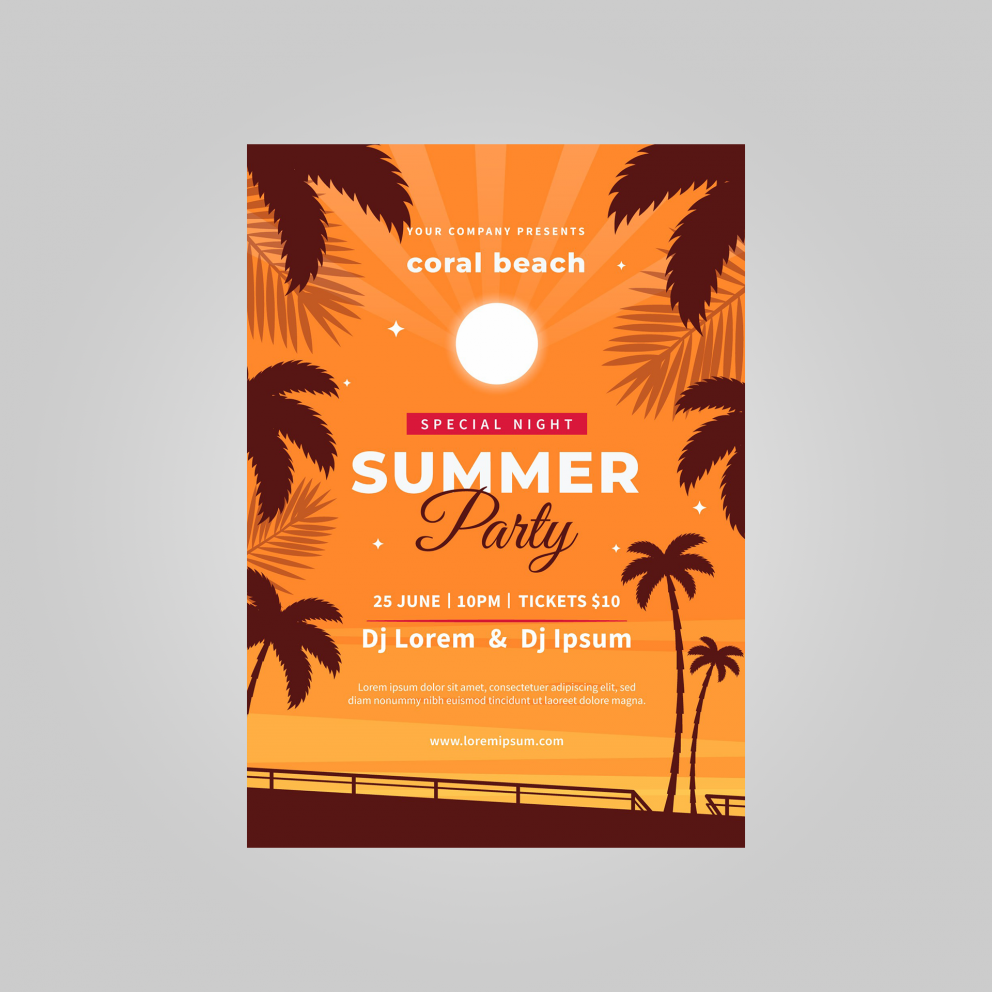 plantilla de folleto de verano