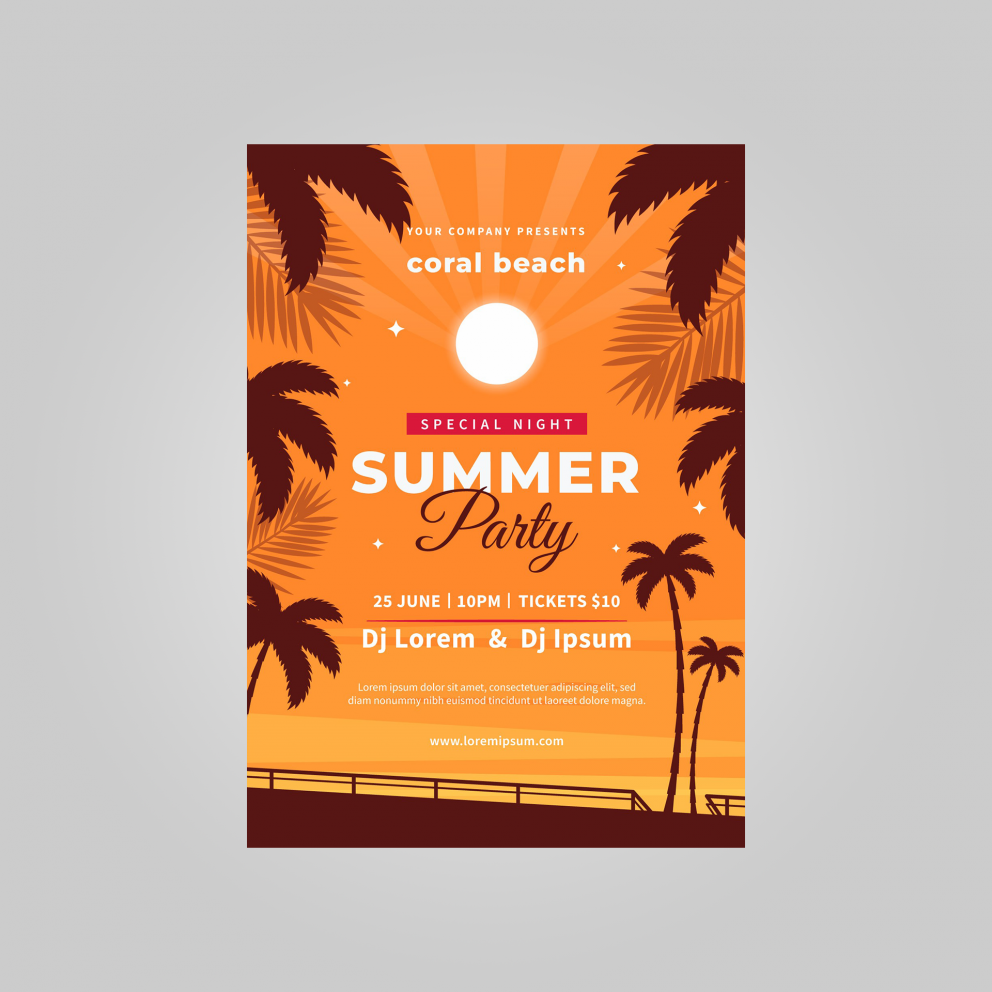 summer flyer template