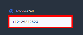 phone call input