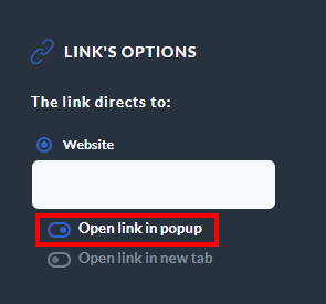 open link in popup window