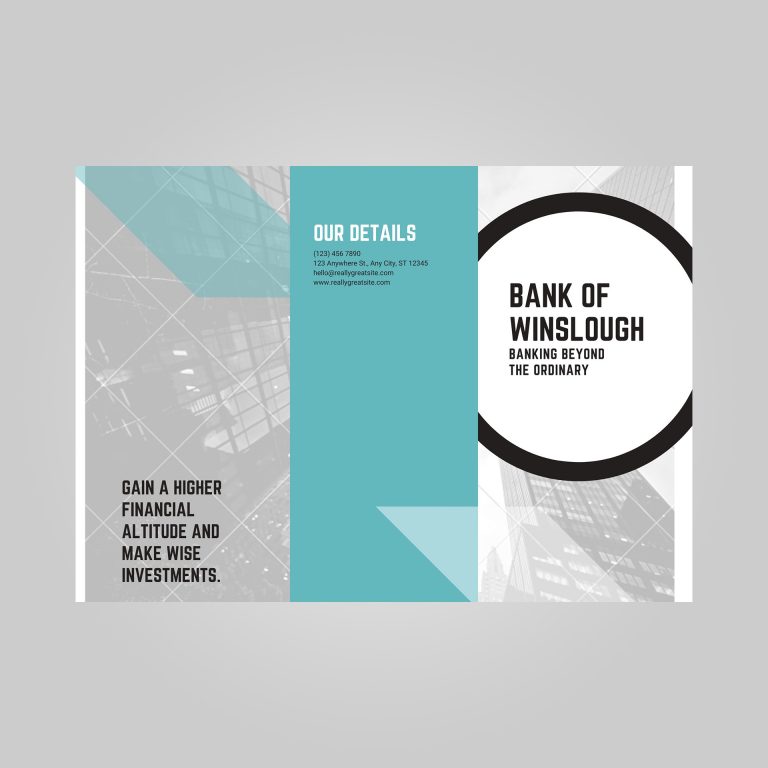 bank brochure template