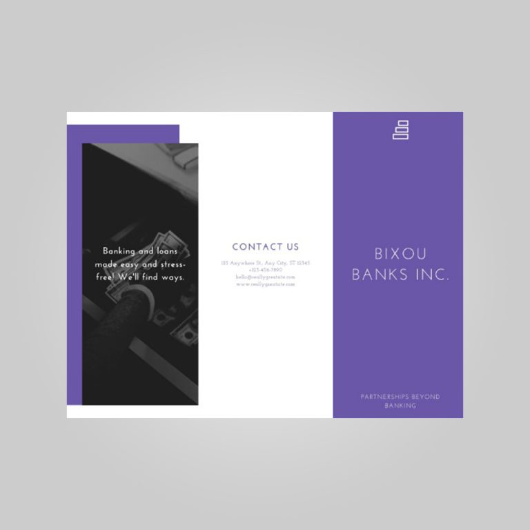 bank brochure template canva