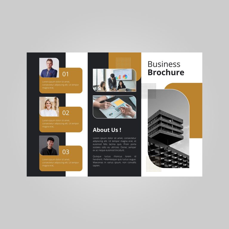 bank brochure free template