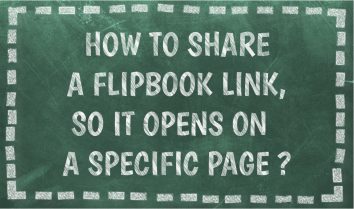 how to share a flipbook link so it opens on a specific page