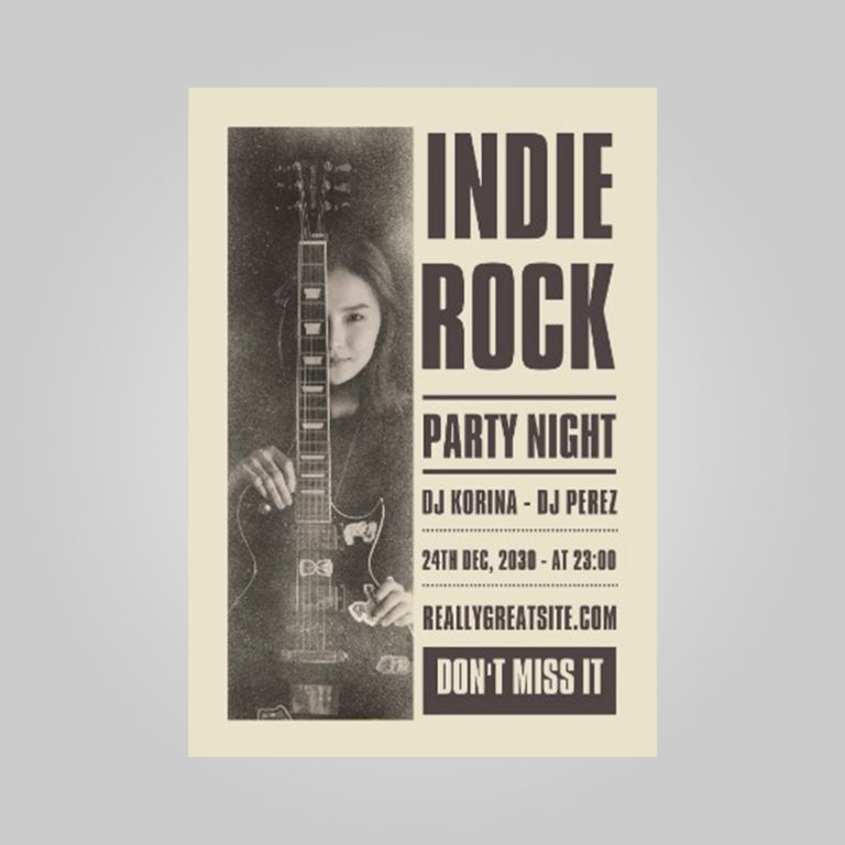 cartel del fanzine indie rock 