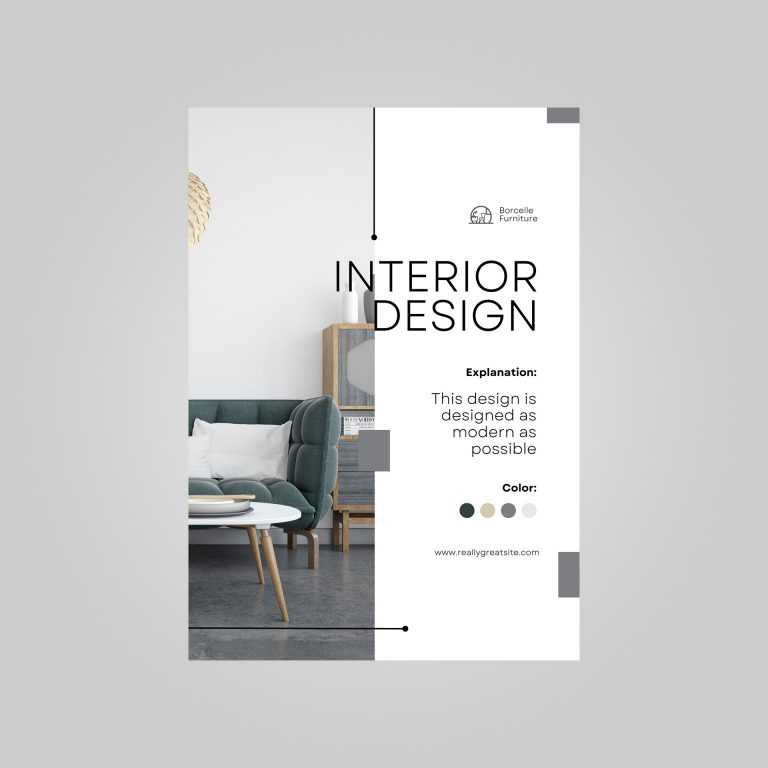 interior design modèle de catalogue de produits
