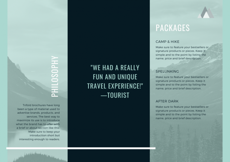 mountain free brochure template