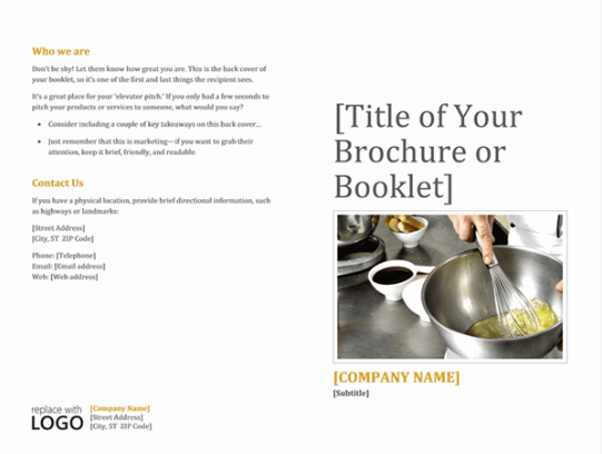 you can use this Word booklet template to publish your brochure in Publuu PDF booklet maker