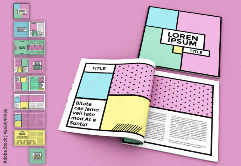 szablon broszury w stylu komiksu można wykorzystać w programie do tworzenia broszur Publuu