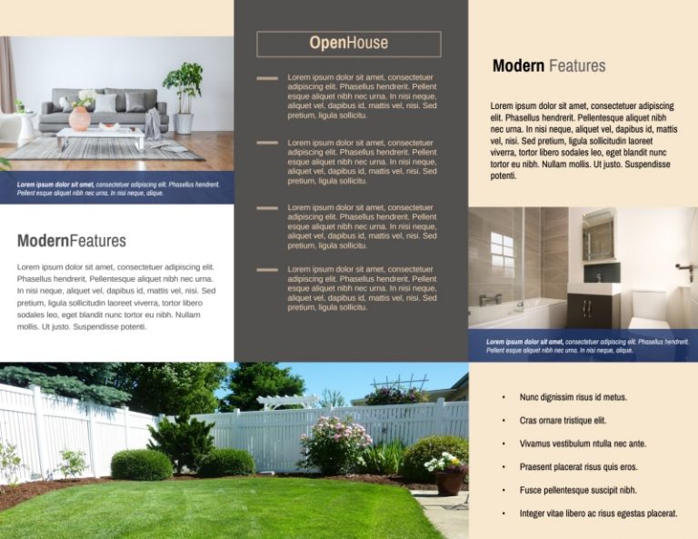 open house free tri fold brochure