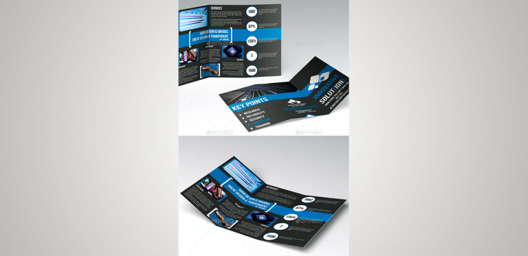 black and blue template for indesign