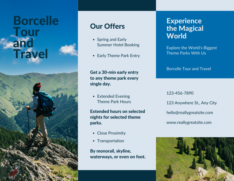 brochure de voyage blue mountain