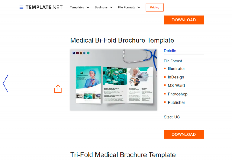 collection of medical brochure templates
