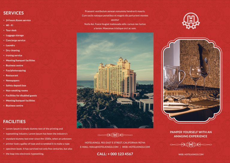 free hotel brochure template.net