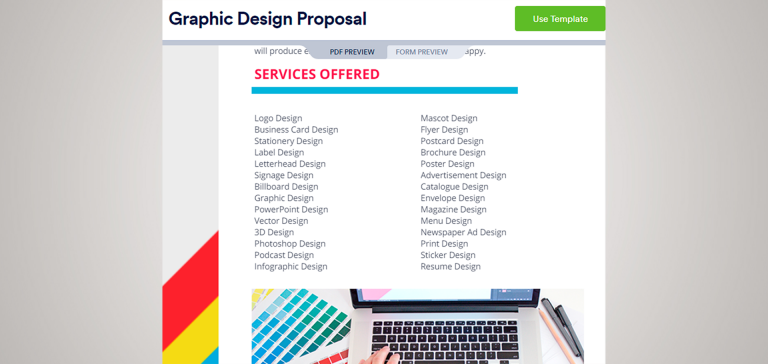 graphic design template pdf