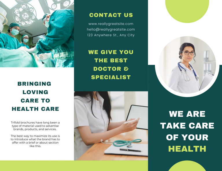 hospital brochure free template