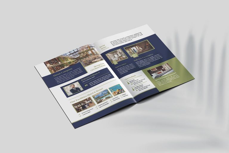 brochure d'un hôtel de luxe envato