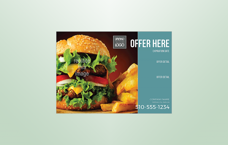 food postcard template