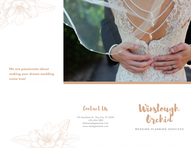 simple wedding brochure