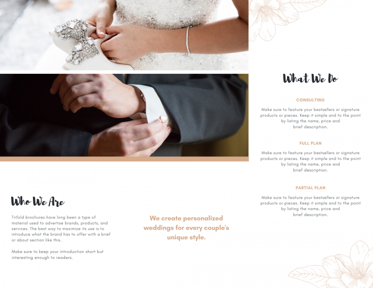 simple wedding brochure template