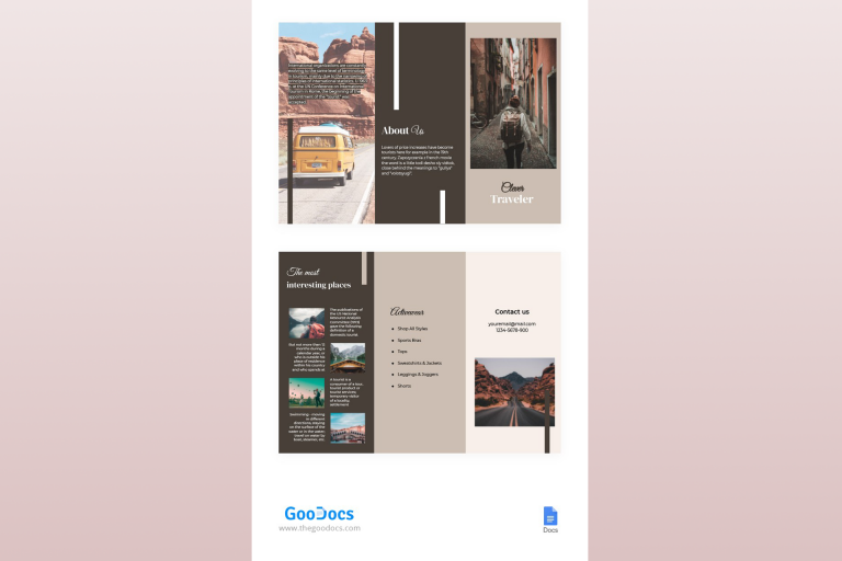 travel brochure template google docs