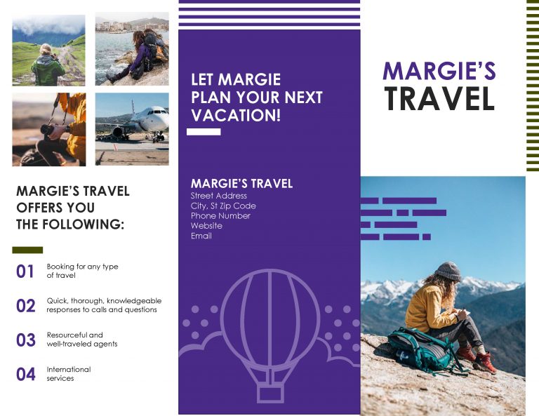 brochure de voyage en word free