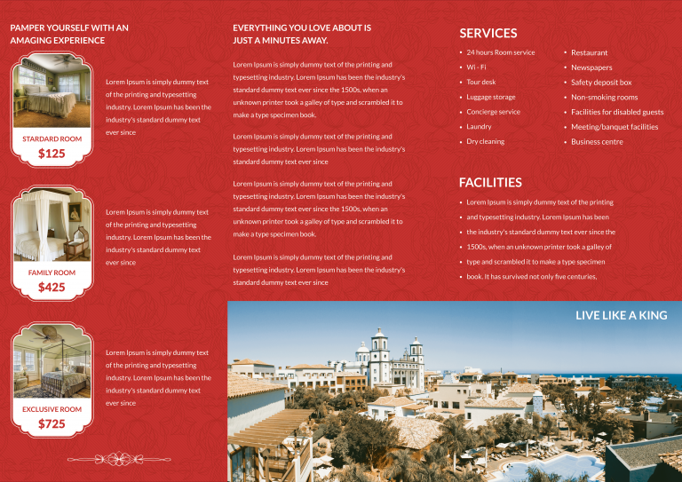 trifold free hotel brochure