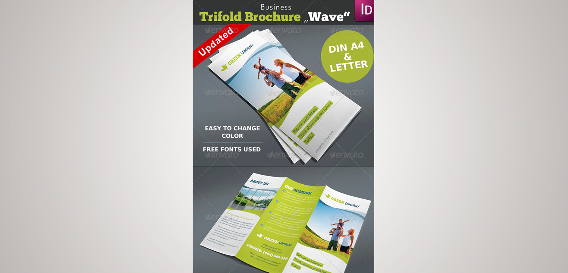 green indesign template