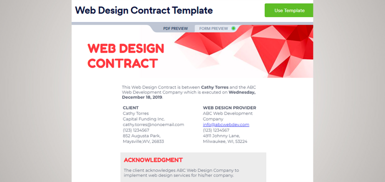 web design pdf template