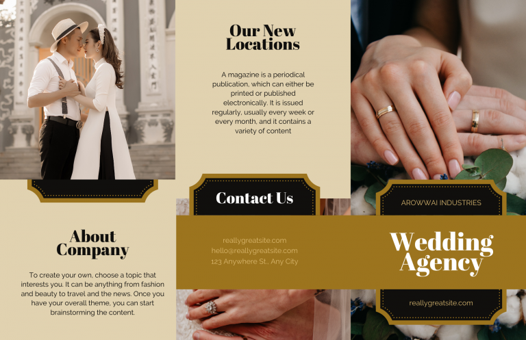 wedding agency brochure template