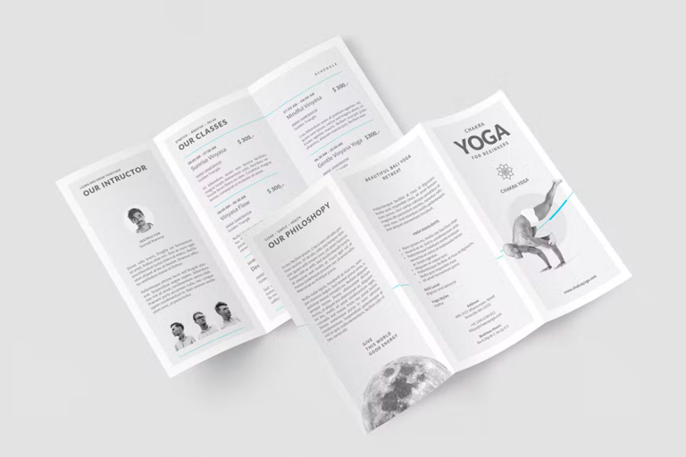 modèle de yoga indesign