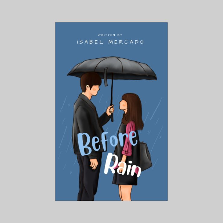 couple in rain online book cover tempalte
