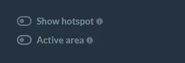 niewidoczny obszar hotspot setting