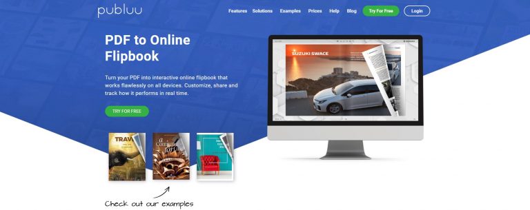 Publuu lets you convert PDF files to amazing online flipbooks