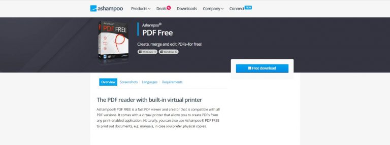 ashampooo pdf lets you create and edit pdf files