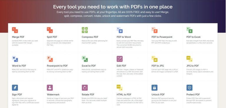 ilovepdf pozwala edytować pliki PDF na komputerze Mac wraz z innymi plikami