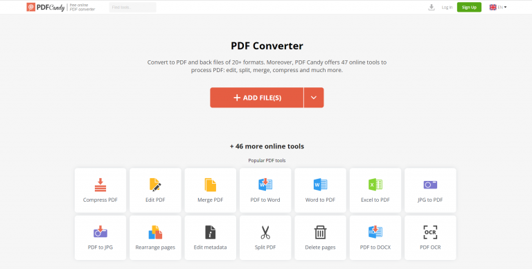 pdf candy vous permet d'éditer votre pdf et de le convertir en n'importe quel type de fichier