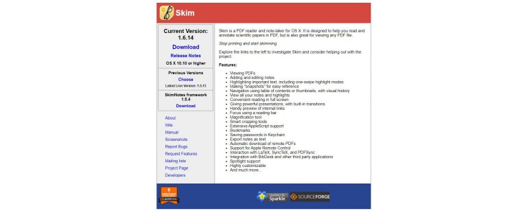 Skim est un lecteur de PDF, un preneur de notes et un éditeur de PDF pour mac os