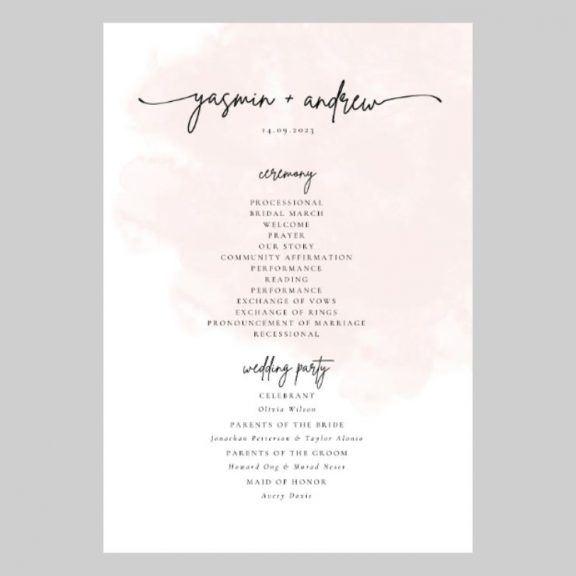 Wedding planner brochure